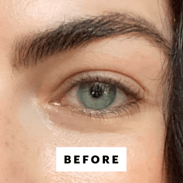 DallAsen before applying the Glossier Lash Slick