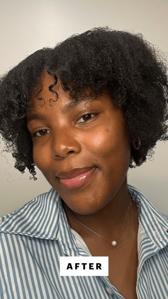 Malone after using the Pattern Blow Dryer