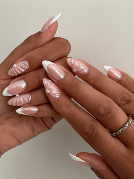Chrome Seashell Nails